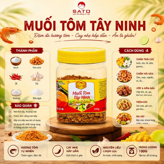 Muối Tôm Tây Ninh SATO | Shrimp Salt